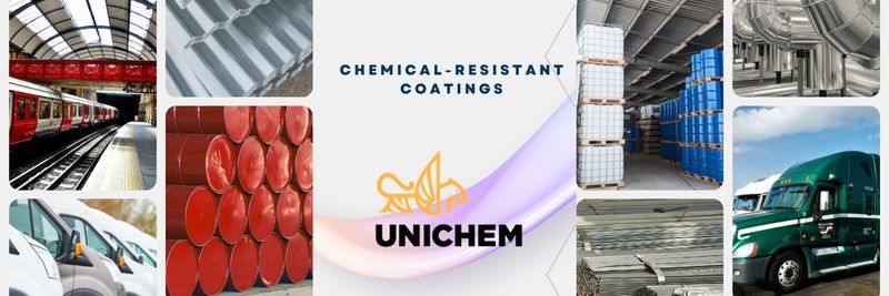 Chemical resistant protective coatings on a variety of industrial goods. 