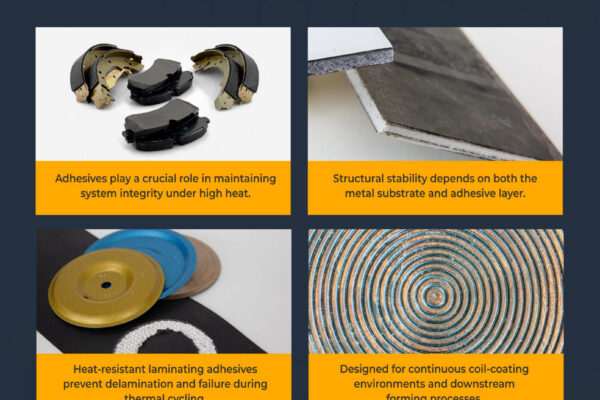 four examples of heat-resistant laminating adhesive bonding layers